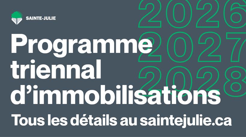 La Ville de Sainte-Julie dévoile son Programme triennal d’immobilisations 2026-2027-2028